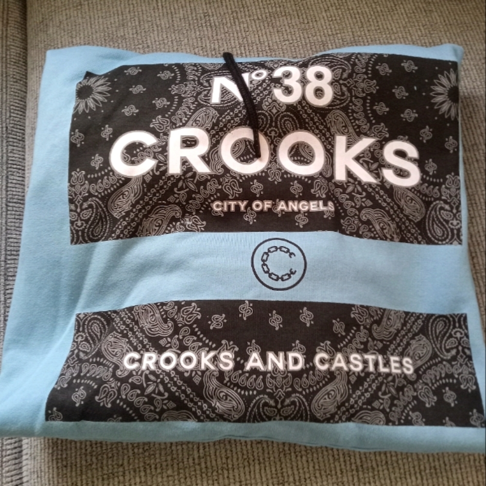 Crooks and Castles XL Light blue Hoodie